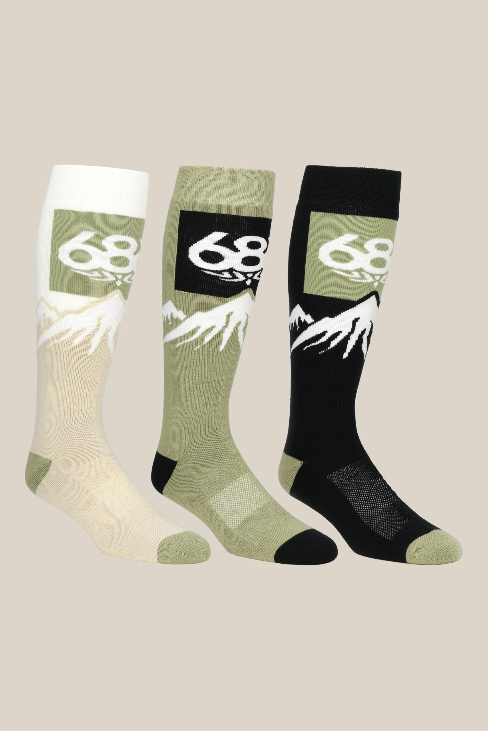 686 Men's Snow Caps Sock (3-Pack)